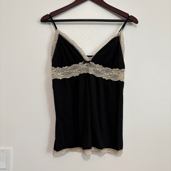 Flora Size Medium Black and Ivory Lace Short Sleep SET - Picture 3 of 11